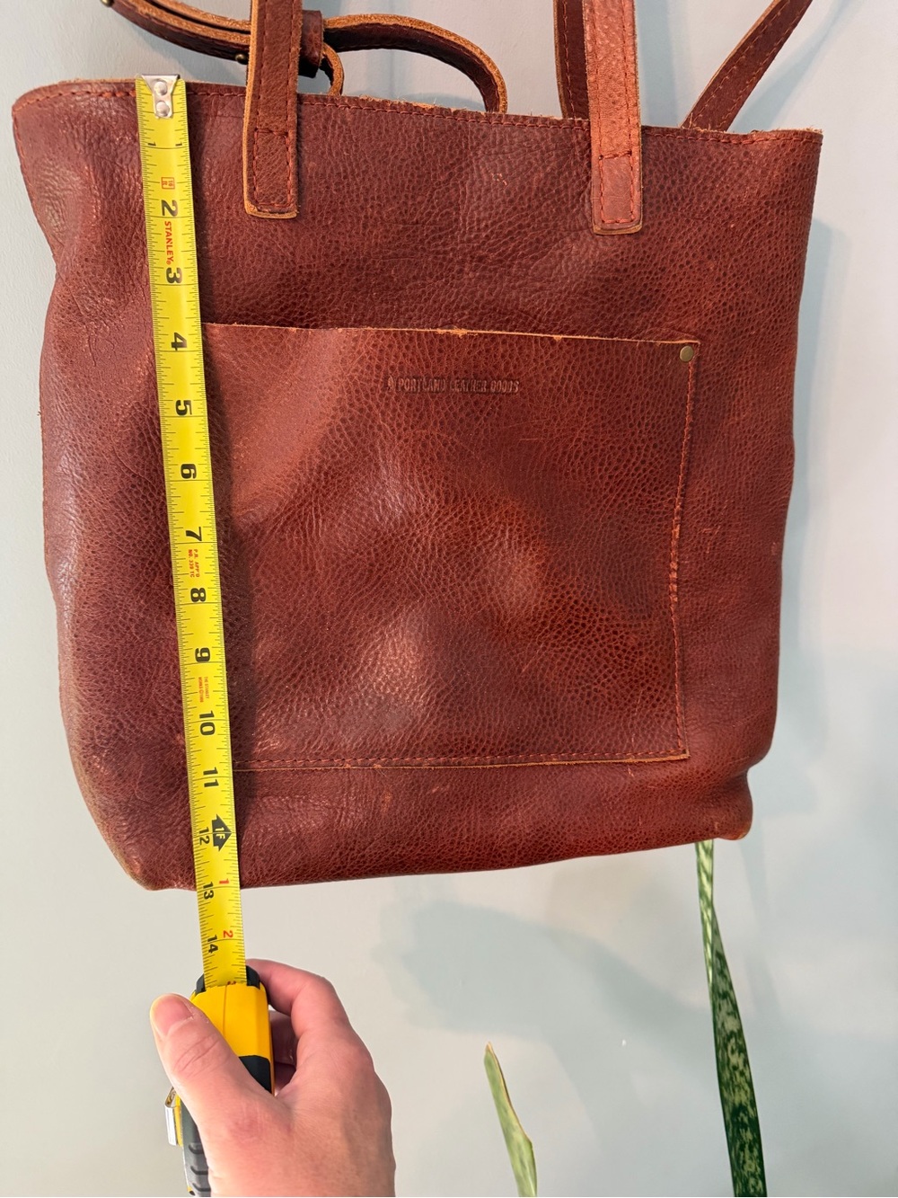 Portland Leather Goods Crossbody Tote in Nutmeg - Picture 9 of 13
